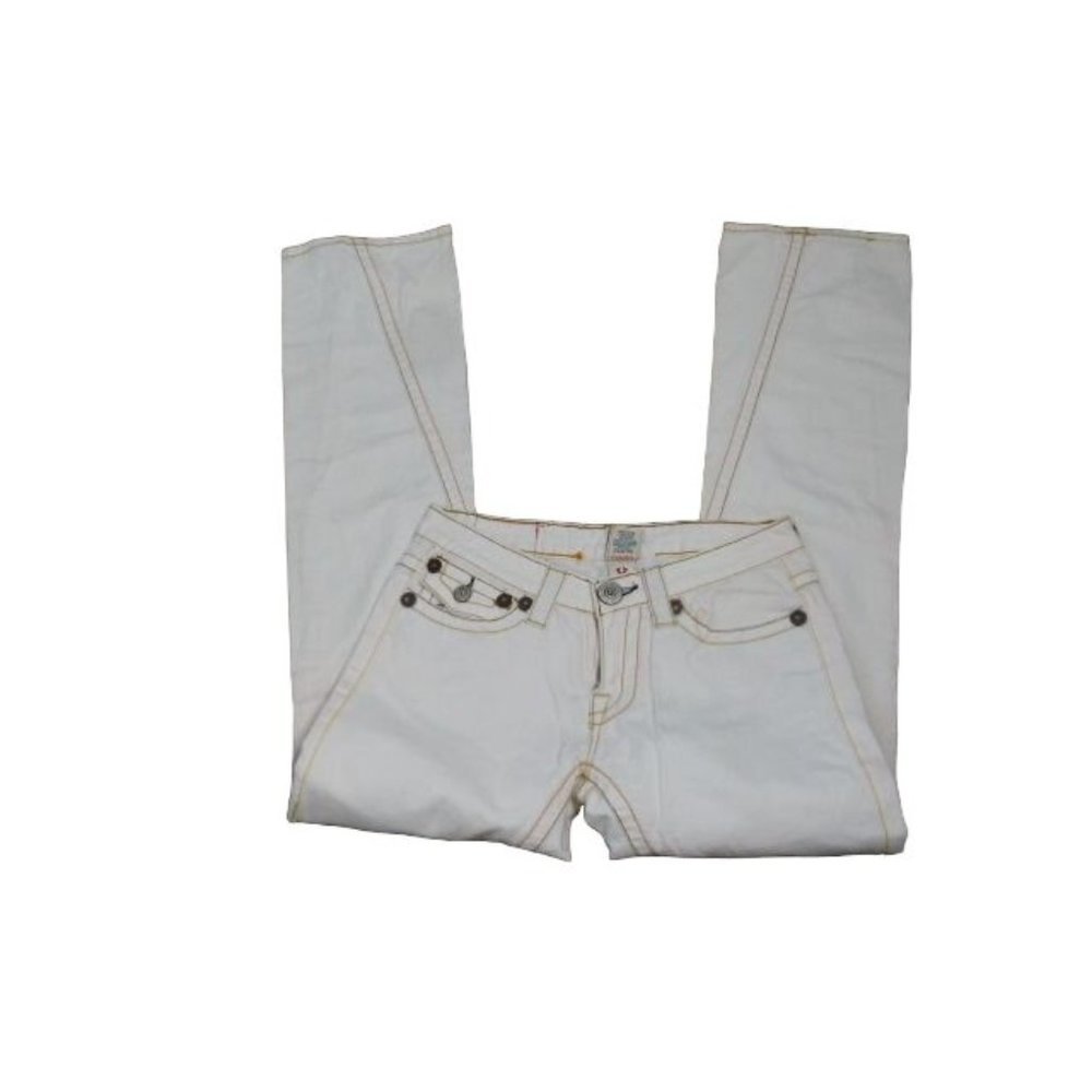 True Religion Size 29 Off White Designer Skinny Leg Denim Jeans
